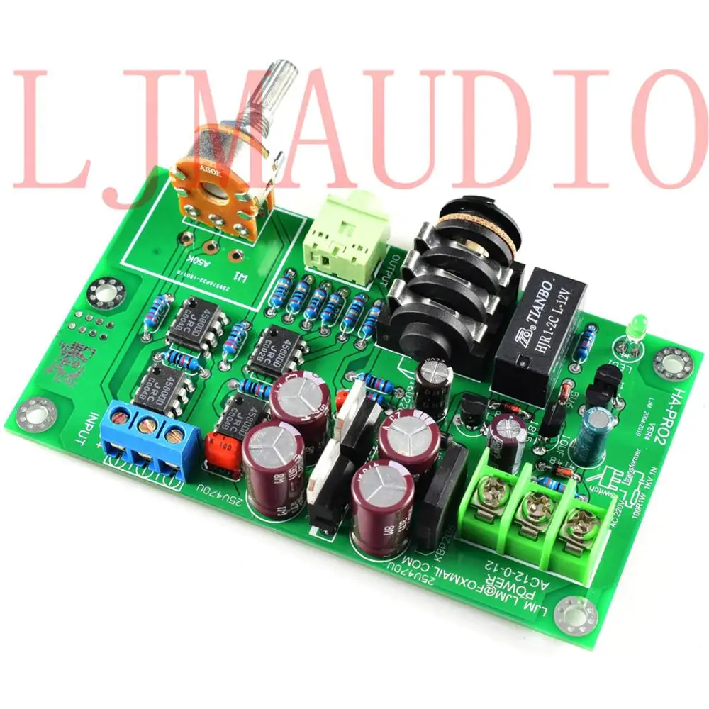 HA-PRO2 Monitor Level Headphone Amplifier Finished Board w/JRC 4580D OP AMP