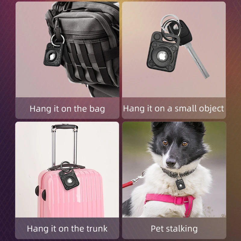 New TPU Apple Airtag Case Armor Shockproof Sleeve For Airtag Location Tracker Airtag Keychain Anti-lost Shell Protective Cover