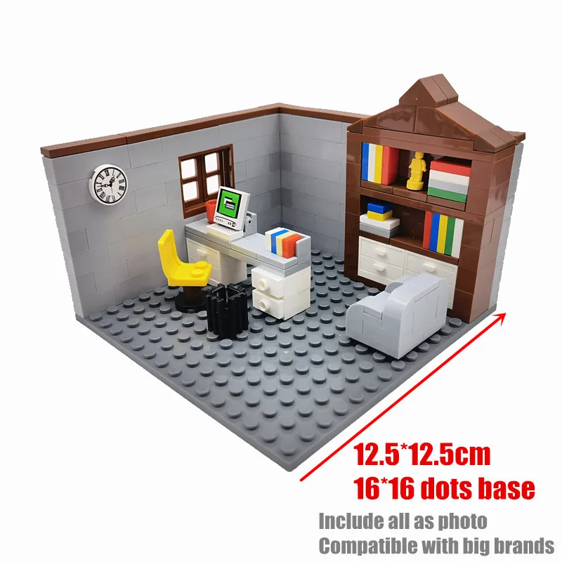 City House Building Blocks Brinquedos para Crianças, Presentes DIY, MOC Bricks, Quarto, Sala de Estar, Modelo de Móveis, Meninos, Menina