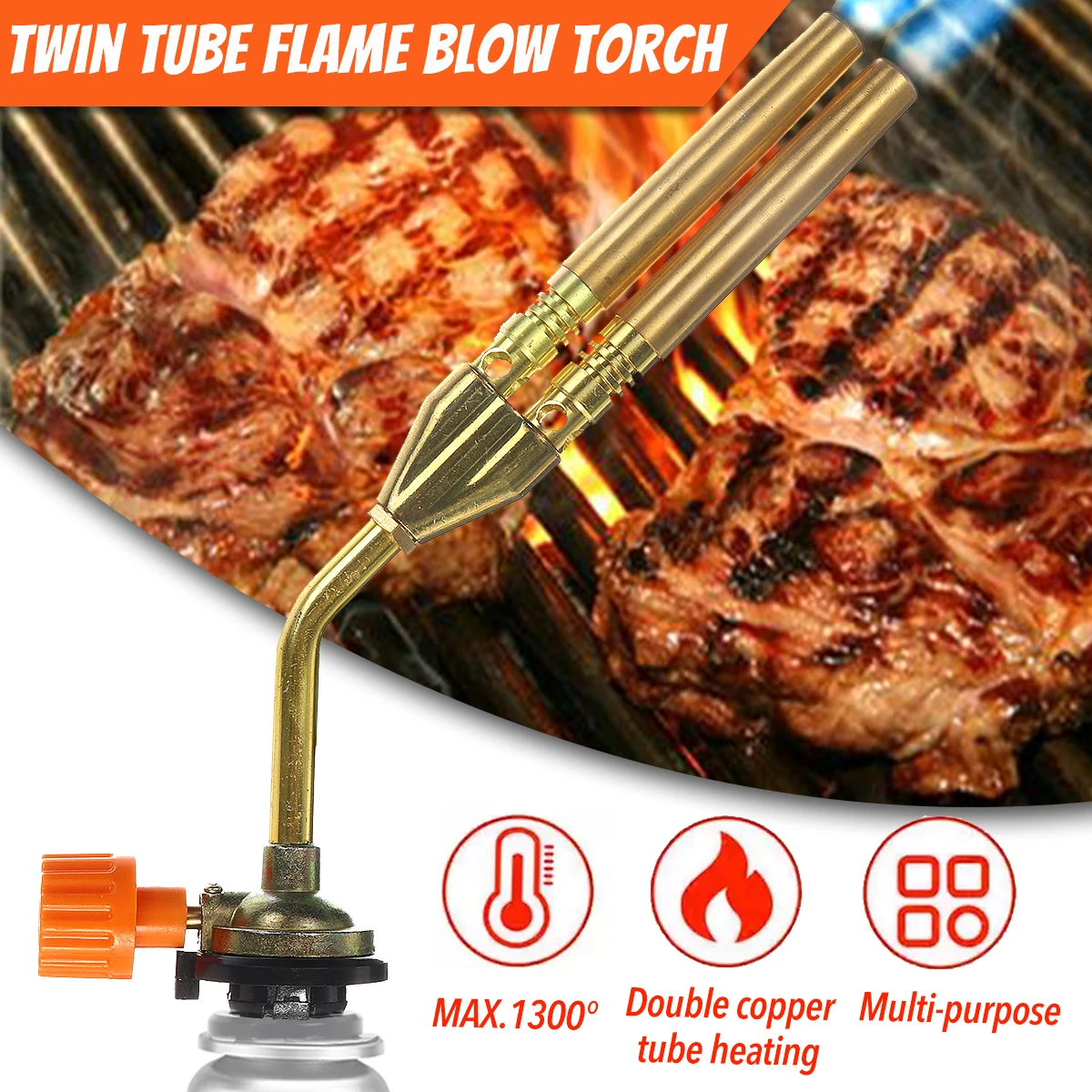 

Camping Gas Blow Torch Lighter Kitchen Culinary Torch Chef Cooking Torch for BBQ