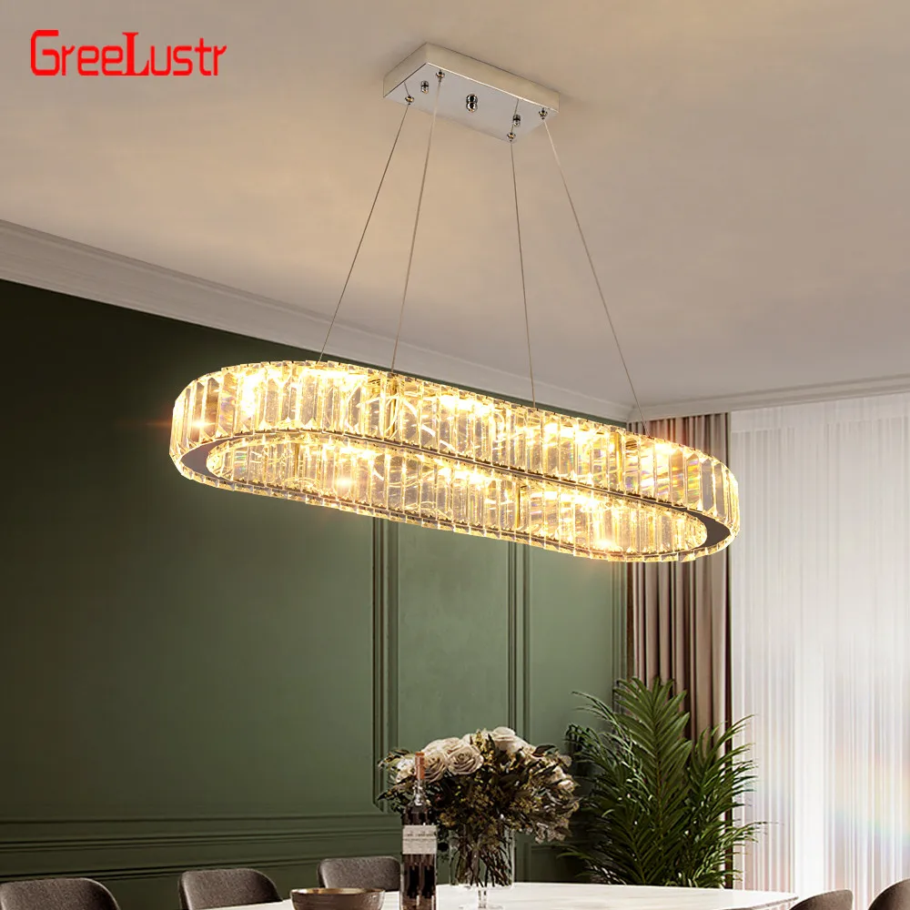 Nowoczesny duży kryształ wisiorek Led żyrandol luksusowe Led żyrandole wiszące lampa do sypialni oprawy oświetleniowe do domu Home Decor