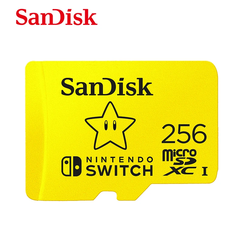 SanDisk-tarjeta micro sd para Nintendo Switch, nuevo estilo, 128GB, 64GB, 256GB, SDXC, tarjeta TF con adaptador