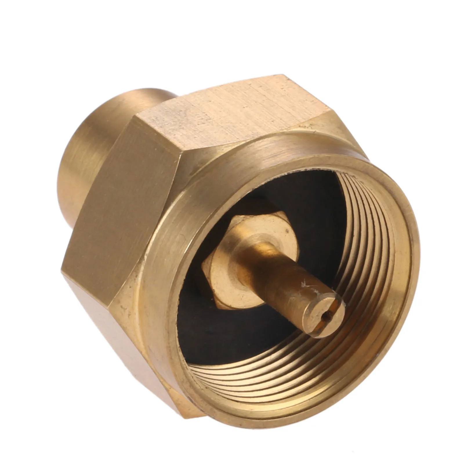 1pc Solid Brass 1LB Propane Gas Bottle Refill Adapter with 1/4 NPT Thread Gun Accessories Connection To Female Replacement Part