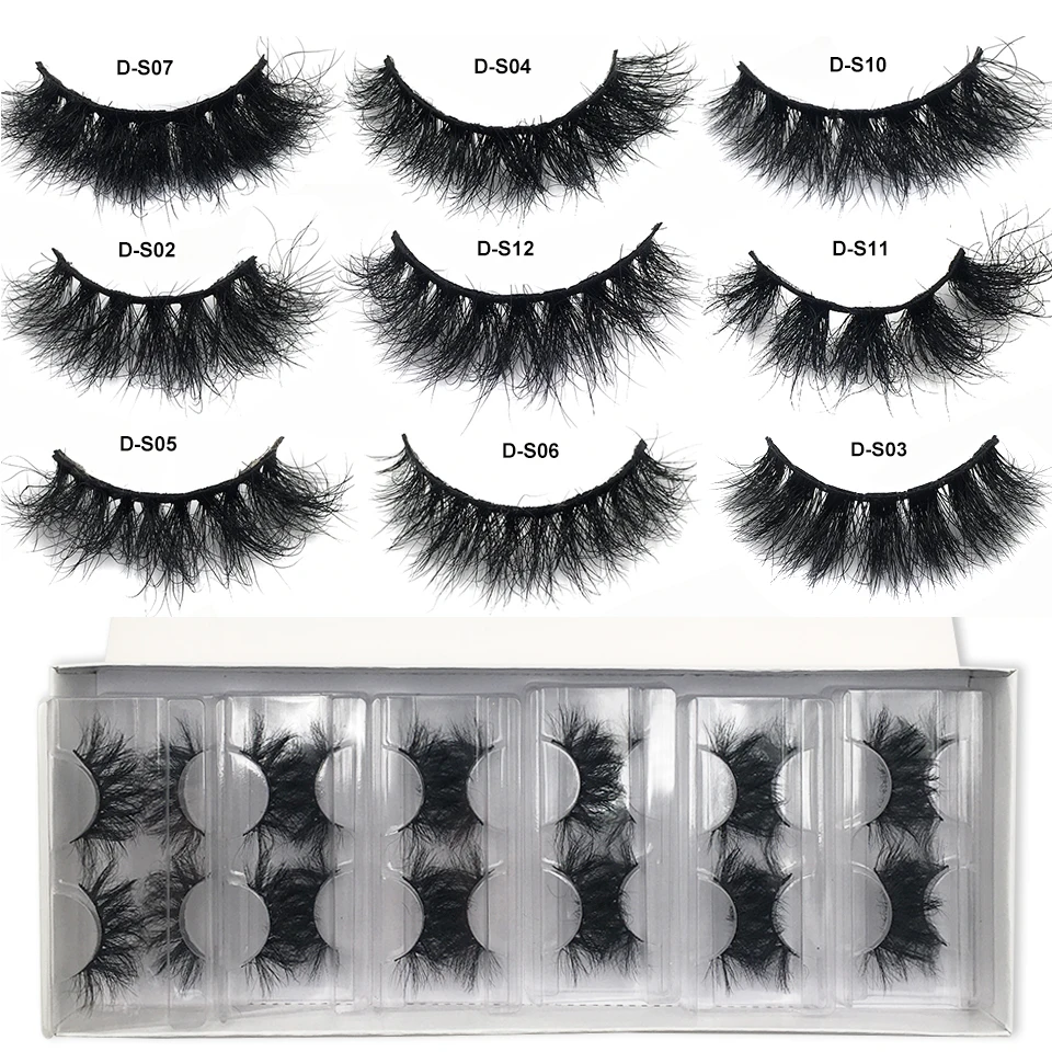 

RED SIREN Mink Lashes Wholesale 5/10/50 Pairs Fluffy Real Mink Hair Natural Eyelashes Wholesale Short Wispy Mink Eyelashes Bulk