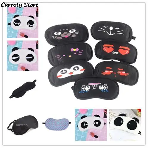 Sleep Cotton Goggles Eye Mask Cute Face Mask Eyeshade Shading Sleep Mask Eye Cover Health Care Multi Style