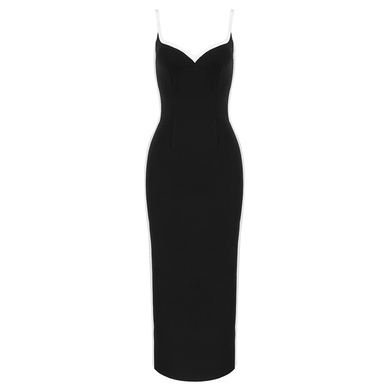 

Women Dress Bandage Black V Neck Long Sexy Bodycon Dress Women Autumn Winter Long Dress
