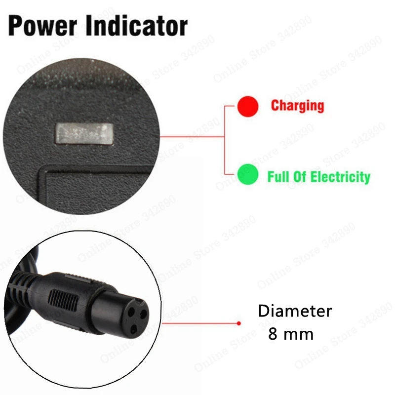 63V 1.5A Battery Charger for XiaoMi ninebot minirobot Xiaomi Balance car Scooter Skateboard Accessories 63V 3 pin