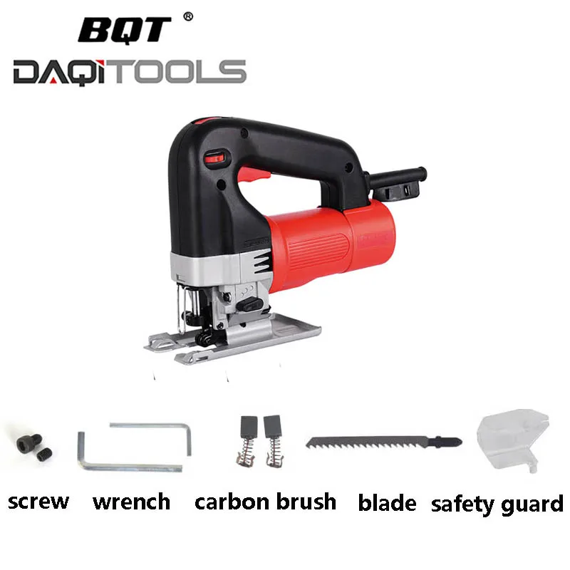 BQT 600W portable multi adjustable table electric woodwork jig saw machine wood cutting machines tool steel cutting blade parts