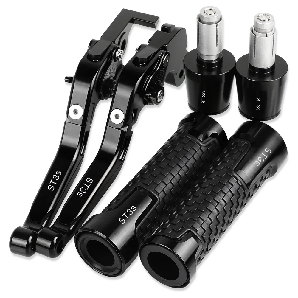 ST3 S Motorcycle Aluminum Brake Clutch Levers Handlebar Hand Grips ends For DUCATI ST3 S 2003 2004 2005 2006 2007