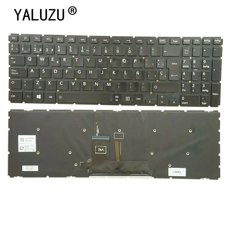 SP NEW Keyboard FOR Toshiba S50-C S50D-C S50T-C S55-C S55D-C S55T-C With backlight without frame Spanish Laptop