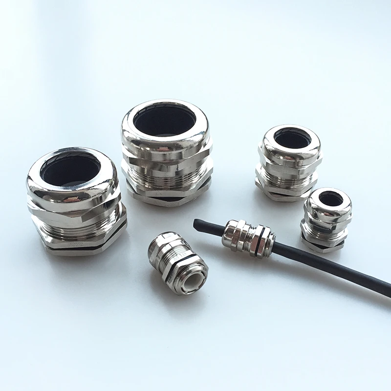 1/2/5 Pcs/lot Nickel Plated Brass Cable Connector Gland - Waterproof Dustproof IP68, Corrosion Resistant, CE, Free Shipping