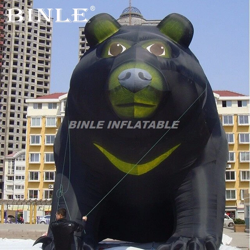 

Hot sale advertising animal giant inflatable black bear for mall decoration