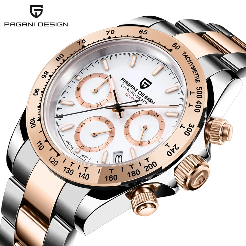 2021 New PAGANI DESIGN Luxury Men's Watches Automatic Date Chronograph Men Watch Stainless Steel Waterproof Sports Quartz Watch