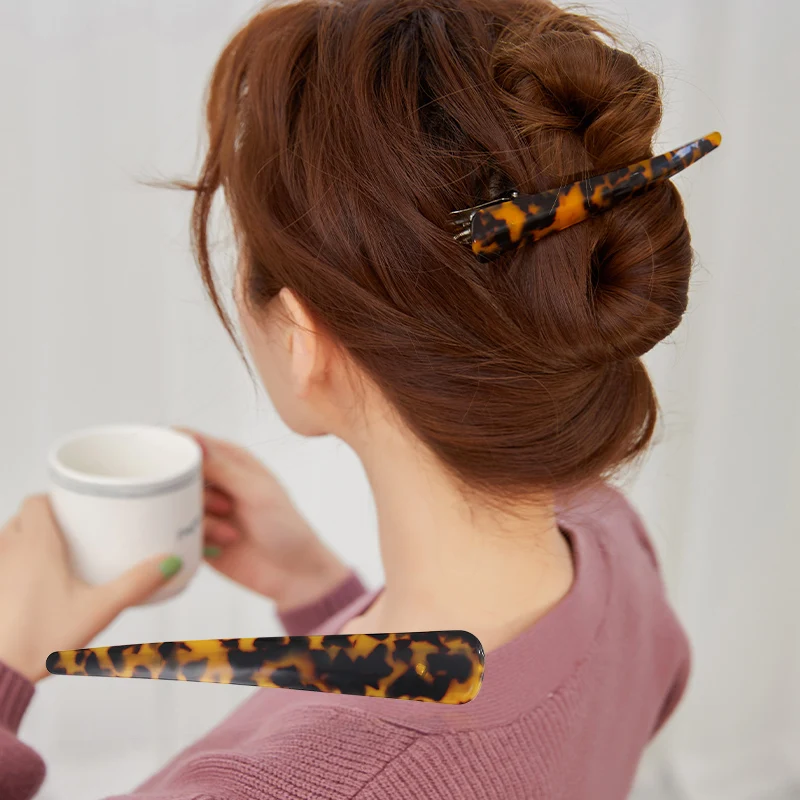 Klip Rambut CHIMERA Tortoiseshell Penjepit Rambut Mode Besar Hairgirp Asetat Piring Jepit Rambut Alat Penata Rambut Aksesori Jepit Rambut