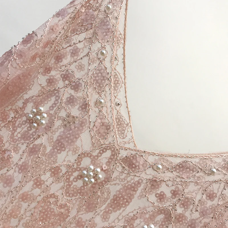 H80&S90 Summer Sexy Beading Sequins Camis Women Tops Fashion Solid Sleeveless V-Neck Female Tank Tops Loose Party Club Newest