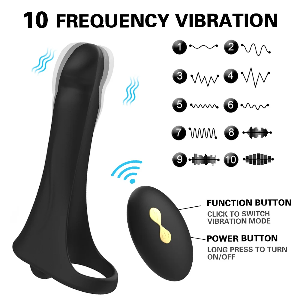 Double Penetration Vibrator Sex Toys For Couples Strapon Dildo Vibrator Strap On Penis Remote Control Penis Vagina Plug AnalPlug