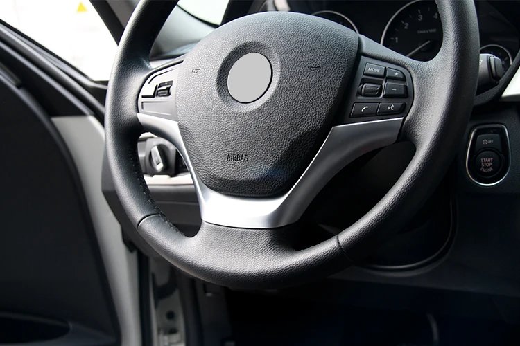 Car Carbon Fiber Interior Steering Wheel Decorative Frame Panel Cover Trim For BMW 3 Series F30 F32 F34 2013-2019 Accessories