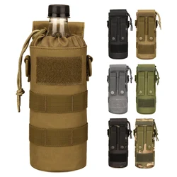 Outdoor Portable 600D Nylon Kettle Pocket Utility Pouch Tactical Molle Water Bottle BagHunting Camping Water Bottle Cover