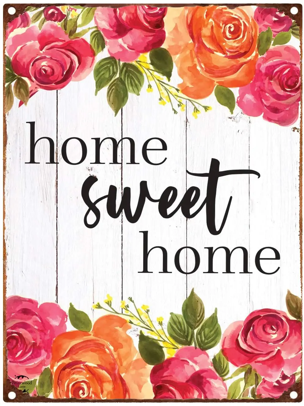 

Farmhouse Home Sweet Home Floral Retro Metal Tin Sign Metal Sign Pin Up Metal Decor Metal Art Wall Sign Wall Poster Wall Decor