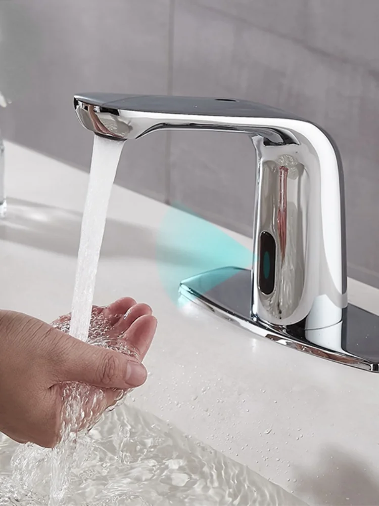 

Chrome Smart Sensor Basin Faucet Touch Faucet Touchless Sink Basin Tap Hot And Cold Mixer Taps Crane Hot And Water Crane