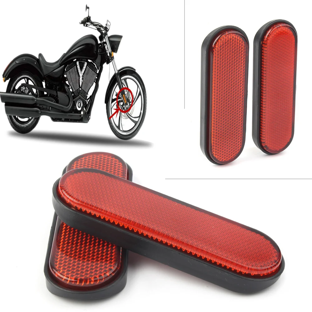 2Pcs Red Motorbike Front Fork Leg Reflector Cover For Victory Judge Hammer-S Hard-Ball