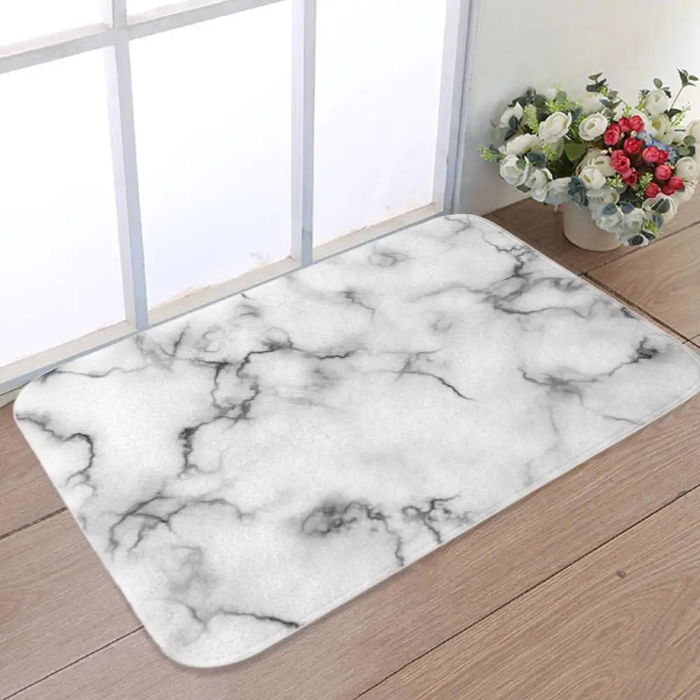 40x60cm Marble Style Durable Floor Mat Doormat Non Slip Bathroom Home Decor Living Room Wood Floor Protection Mat Door Mat