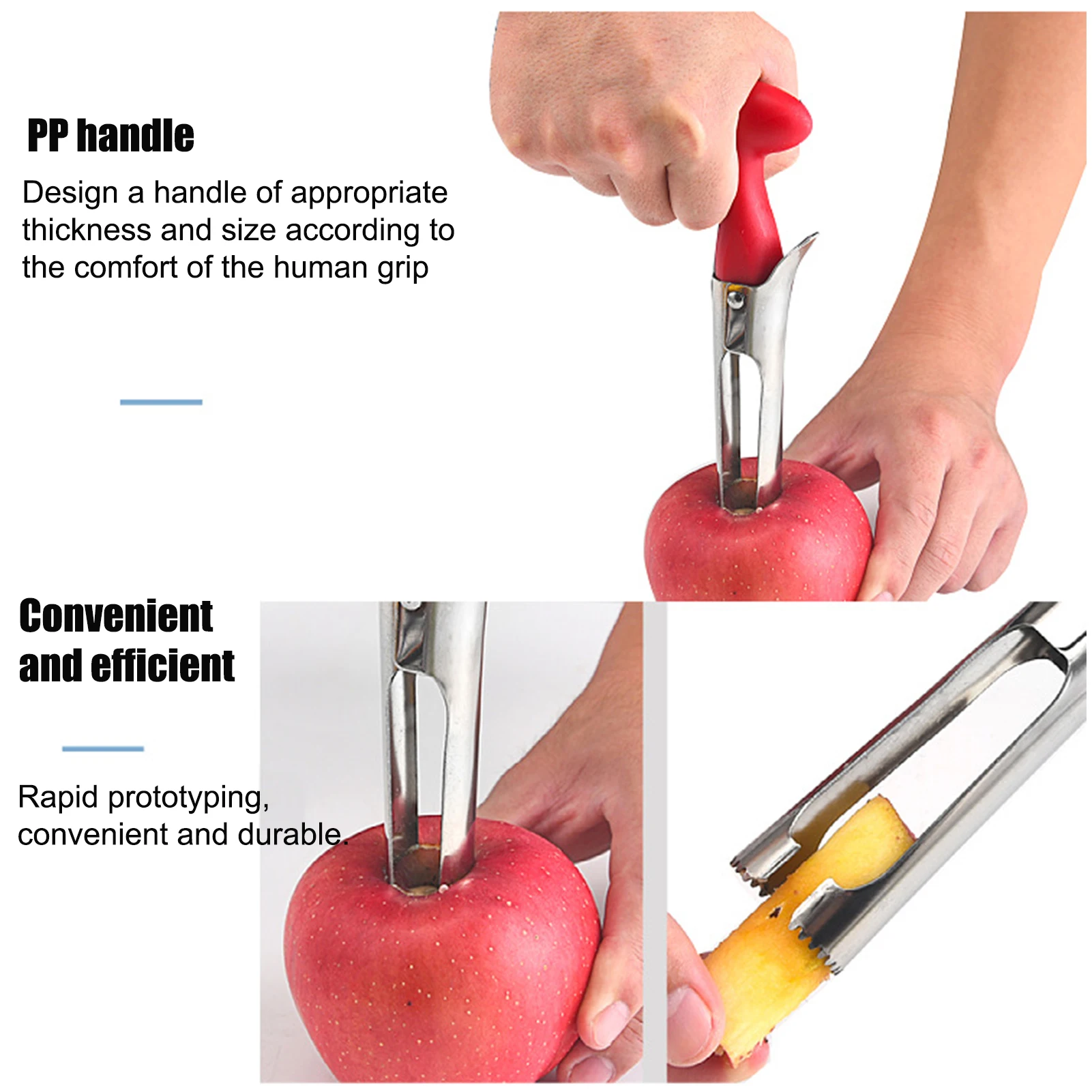 Apple Corer Cutter Stainless Steel Fruit Corer Pear Corers Seed Remover Fruit Vegetable Corer Kitchen Gadgets Tools Dropshiop