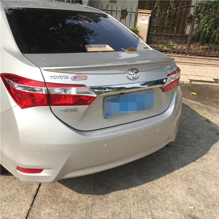 Alerón trasero de alta calidad para coche, accesorio para TOYOTA Corolla 2014-2016, Material ABS, imprimación de Color