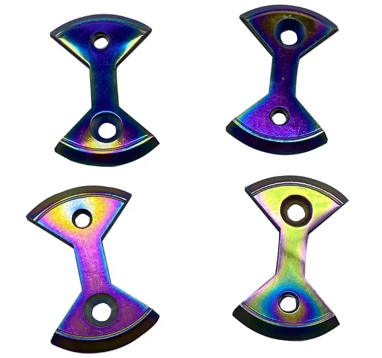 Titanium/Ti Pedal Plate/Bow tie* 4pc fit SpeedPlay Zero&Light Action-4 color