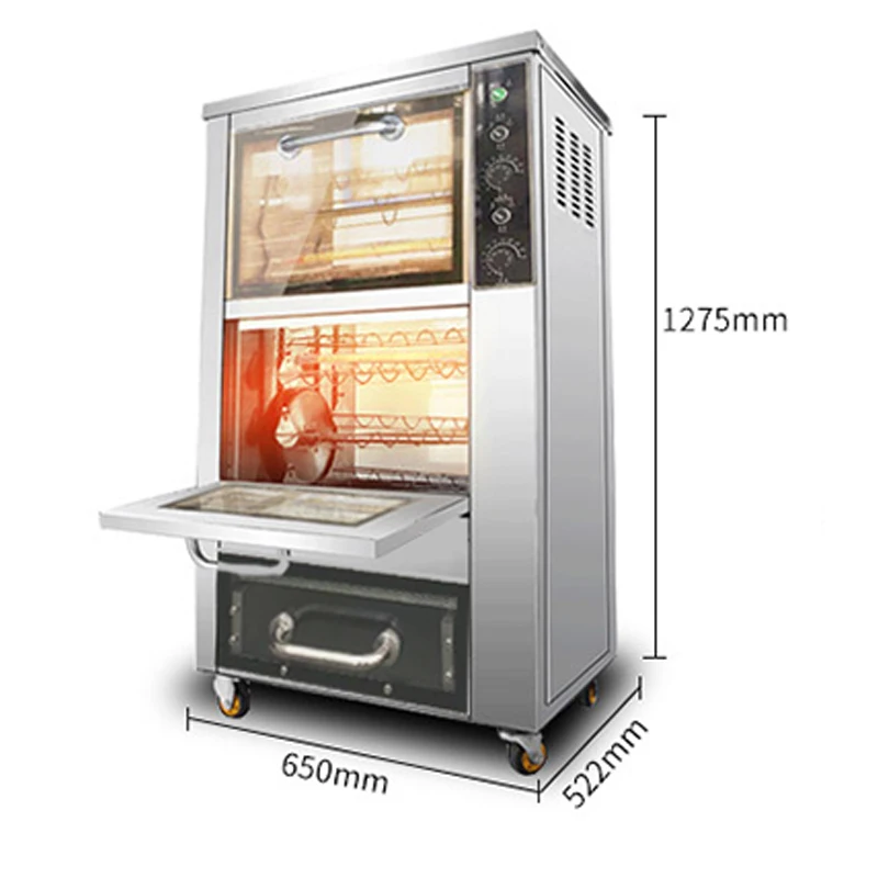 Horno eléctrico LED de 220V, horno eléctrico comercial de escritorio para patata dulce asada, máquina para horno eléctrico de patata de maíz asado