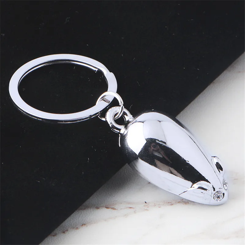 New Funny Mouse Key Chain Charm Bag Ornament High Quality Metal Key Ring for Men Women Promo Gift Rat Animal Jewelry