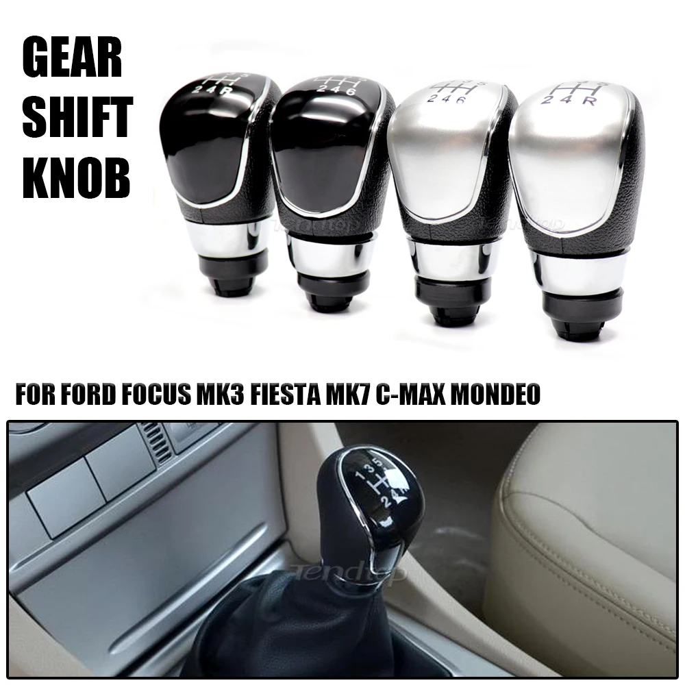 1pcs Gear Shift Knob Lever Change  5 6 Speed For Ford Focus 2 MK2 2005-2011 / C-Max 2007-2010 / Fiesta Kuga 2008-2012 Car Parts