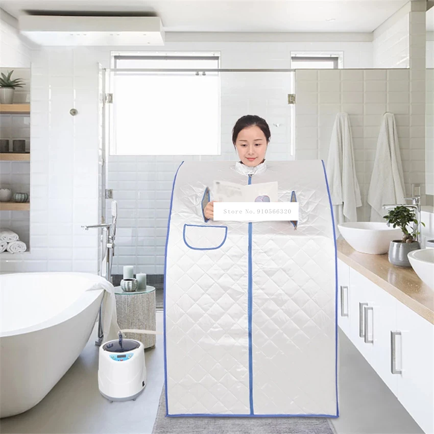 Indoor Folding Sauna Box Sweating Fumigation Machine 110V/220V 1000W 2L NEW18J Steaming Box Steam Sauna Tent High-quality