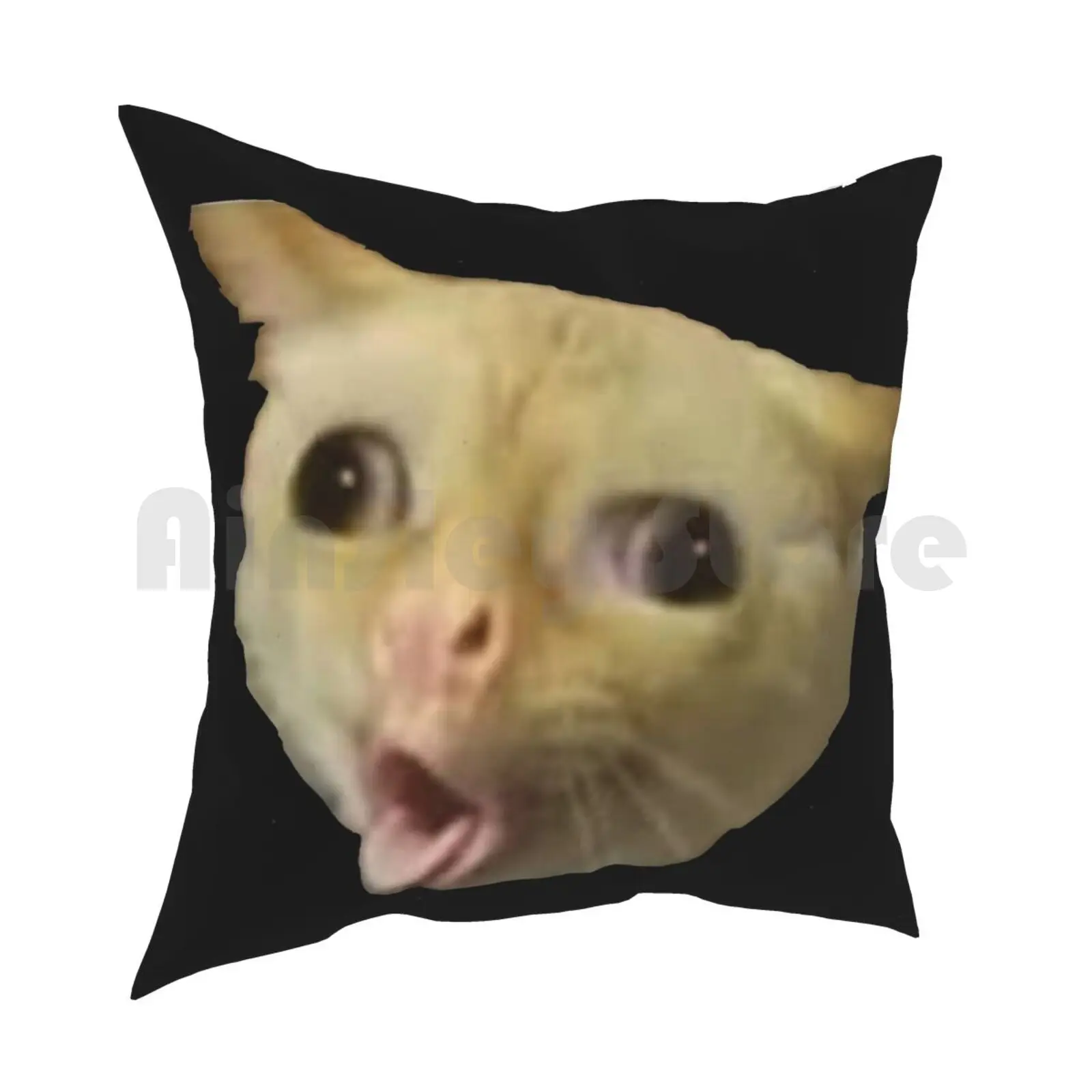 Cat Coughing Like A Kid Meme Pillow Case Printed Home Soft Throw Pillow Cat Coughing Like A Kid Meme Pattern Cat Cat