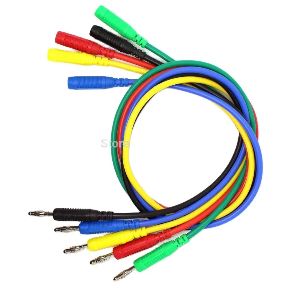 4mm wtyczka bananowa z 50cm kabel przedłużający 13AWG Super elastyczny silikonowy linia testowa rozszerzenie przewód 1 para