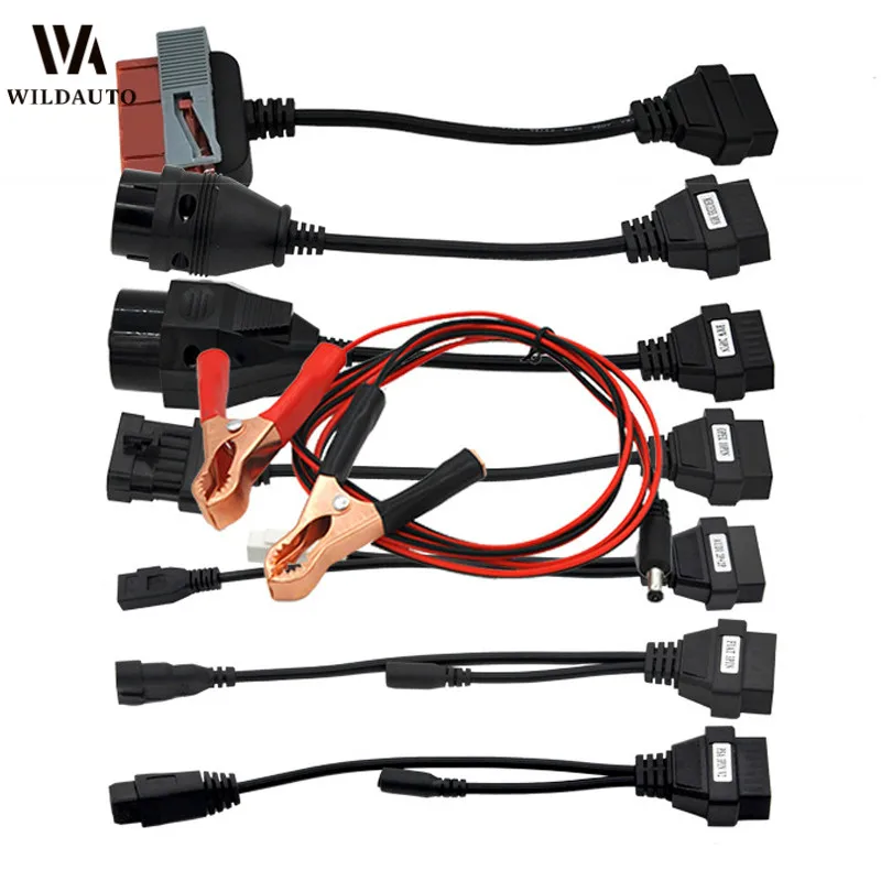 

WILDAUTO Car Diagnostic Adapter line Small Tool Cable 8pcs/set For AUTOCOM CDP DS150 Car Cable For Car Repair Tool Cables