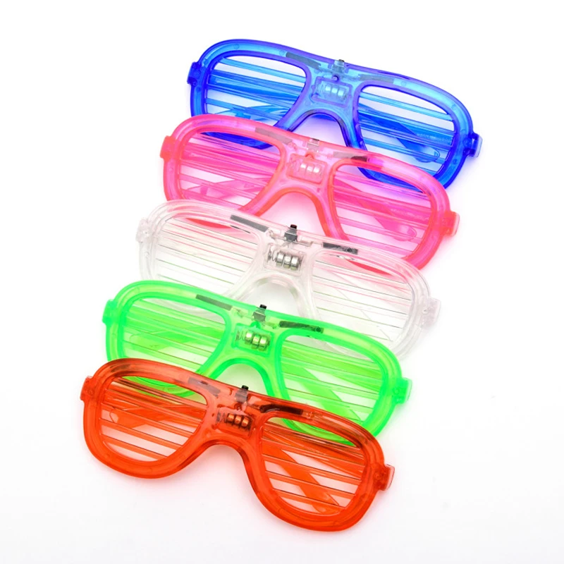 Christmas LED Blinds Glasses Party Luminous Light Up Rave Costume Decor