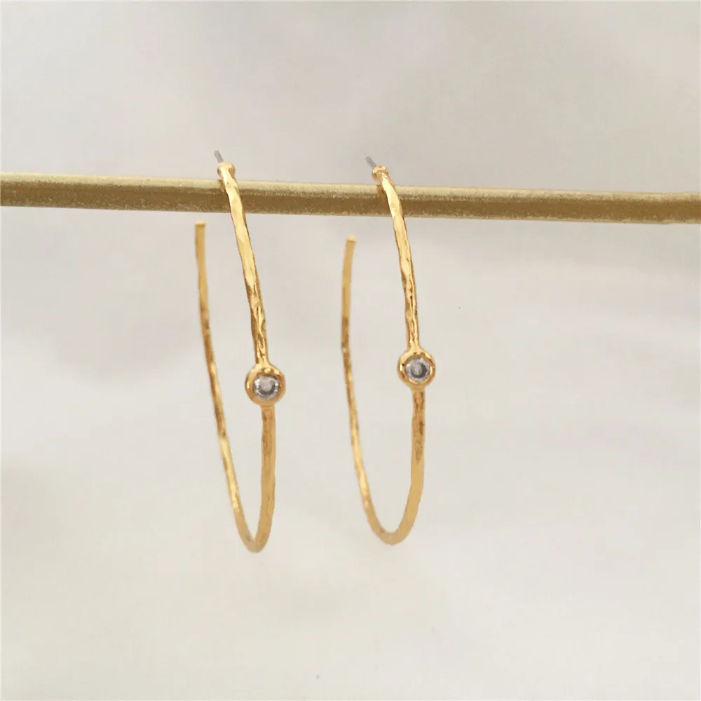 18K Gold Plate Hoop Earrings Women Trendy Gold Color Small Large Circle Hoop Earrings Punk Hip Hop Jewelry Accessories