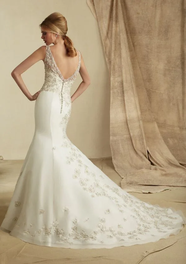 Frete grátis wowbridal lindo requintado sereia queda cintura vestido de noiva com tira borboletas 2019 mãe da noiva vestido