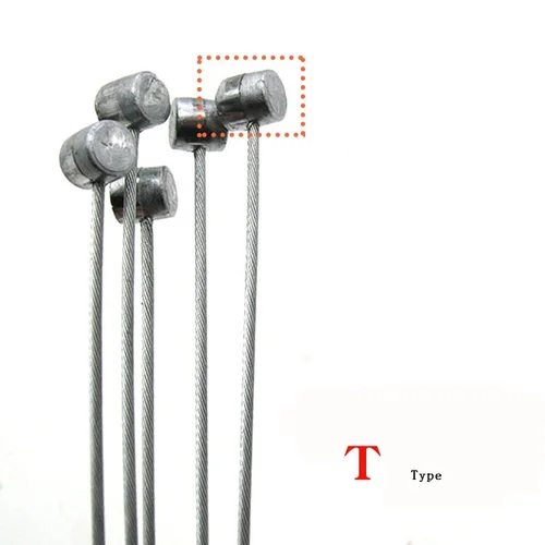 Imagen 2 del producto Cable de freno tipo T de 2-3-4-5M, bicicleta urbana, bicicleta de montaña, bicicleta eléctrica, línea de freno de motocicleta, Cable de acero de freno