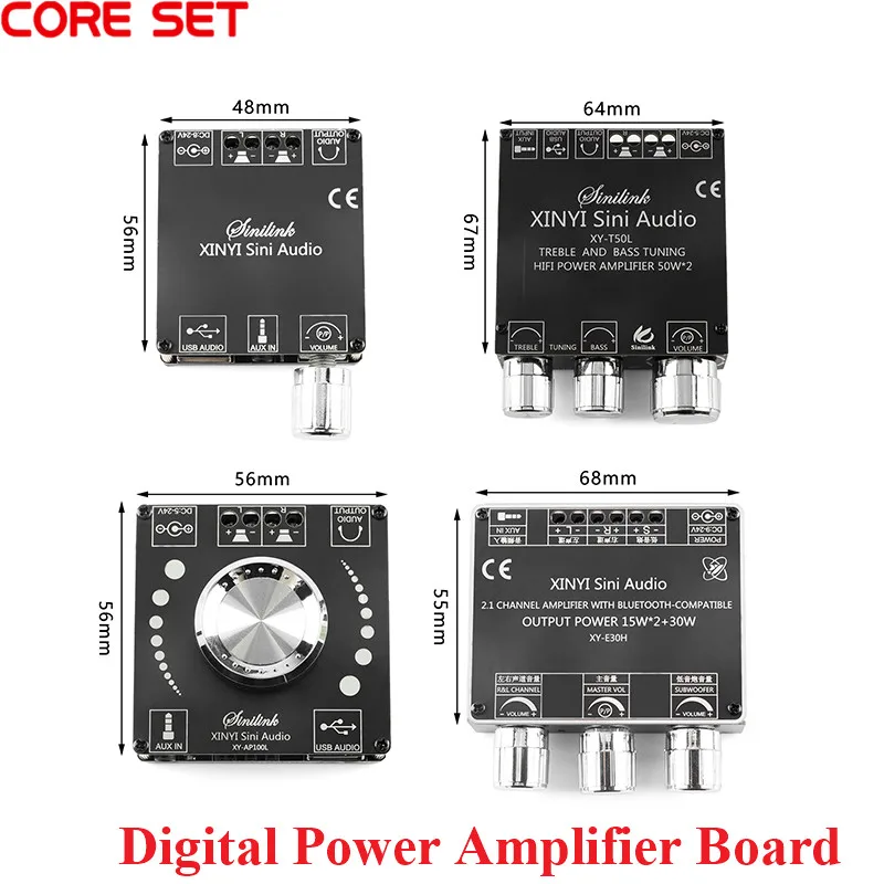 Stereo Digital Power Amplifier Board Bluetooth-compatible XY-C50L Dual Channel 2.0 2.1 BT5.0 Amplifier Module 100W*2 50W*2 New