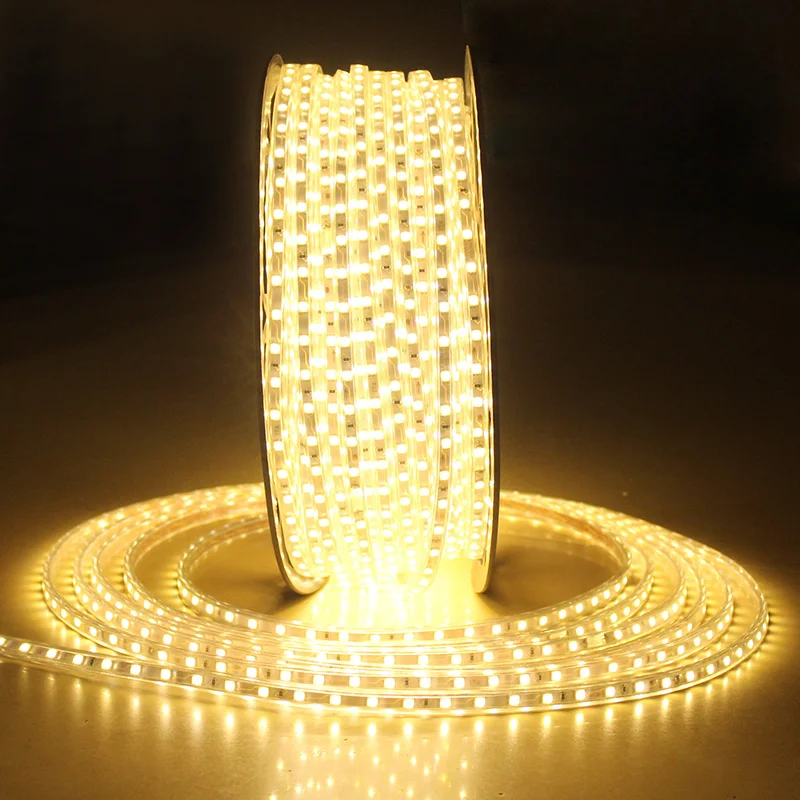 Tira de luces LED Flexible SMD 5050, 220 V de ca, 60leds/m, cinta LED 5050, resistente al agua, 220 V, 220 V, 5M, 10M, 20M, 25M