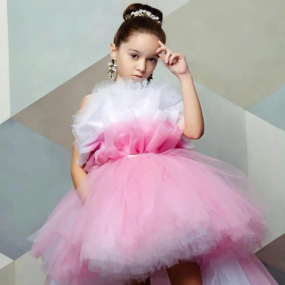 

Sleeveless Birthday Christmas Tulle Girls Pageant Flower Girls Dresses Kids Formal Wear Wedding Party Events Ball Gown