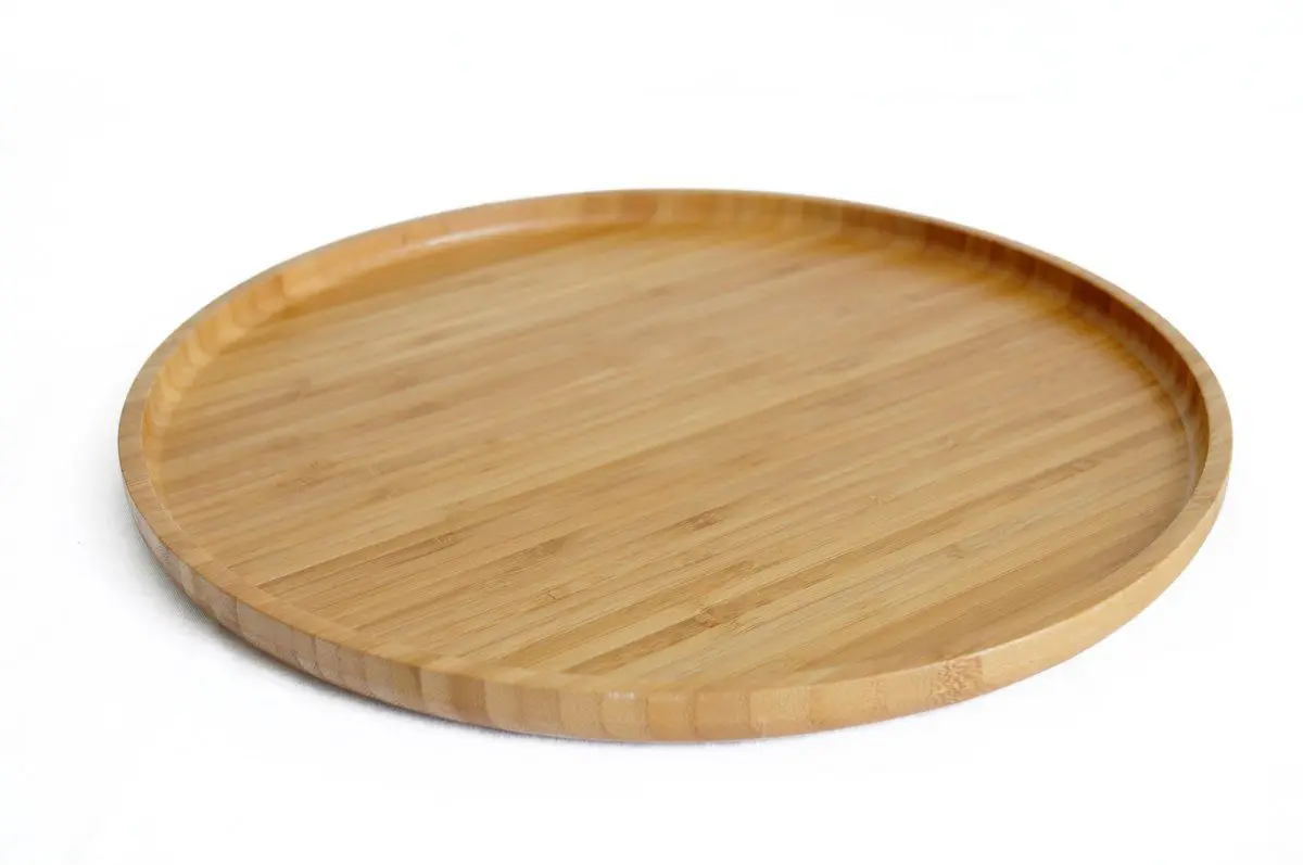 

DOLBOVI Bambum BTYC1 Cappucino Bamboo Circle tray Presentation Board 30x33cm tray поднос plateau de service