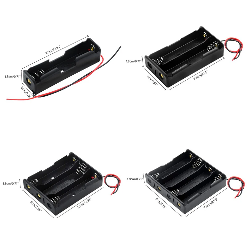 18650 Power Bank przypadkach 1x 2x 3x 4x 18650 pojemnik na baterie Case 1 2 3 4 gniazdo sposób DIY 18650 baterii uchwyt pojemnik z przewodami