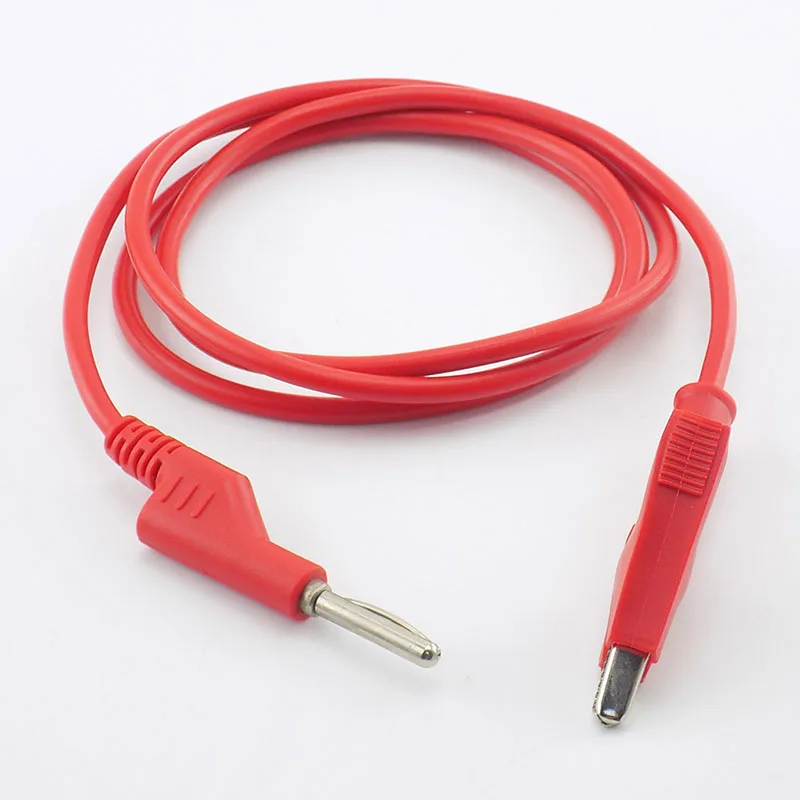 Conector Banana eléctrico de doble extremo de 1M y pinza de cocodrilo, cable de cocodrilo, cable de plomo de prueba, multímetro de 15A, conector DIY H10