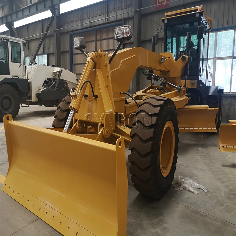 Synbon sy130c pequeno motor mini grader alta eficiência equipamentos de construção de estradas