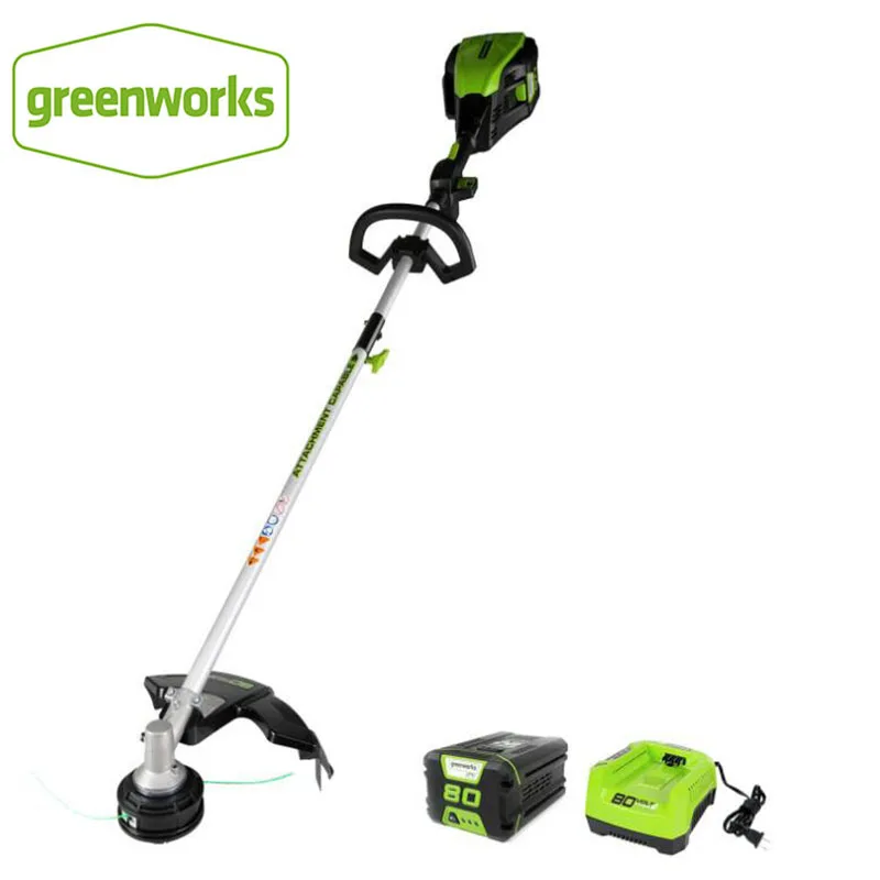 

NEW ARRIVAL Greenworks 80V 16-Inch Cordless Brushless Top Mount String Trimmer grass trimmer battery and charger ont includ