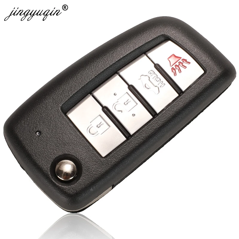 jingyuqin Modified Flip Remote Car key New style 433/315Mhz For Nissan Qashqai Sunny Sylphy Tiida X-Trail March Sentra 3/4B keys