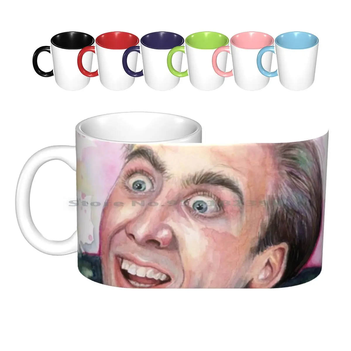 Curious Nicolas Cage Design For Good Health And Strong Bones Ceramic Mugs Coffee Cups Milk Tea Mug Nicolas Cage Nicolas Cage